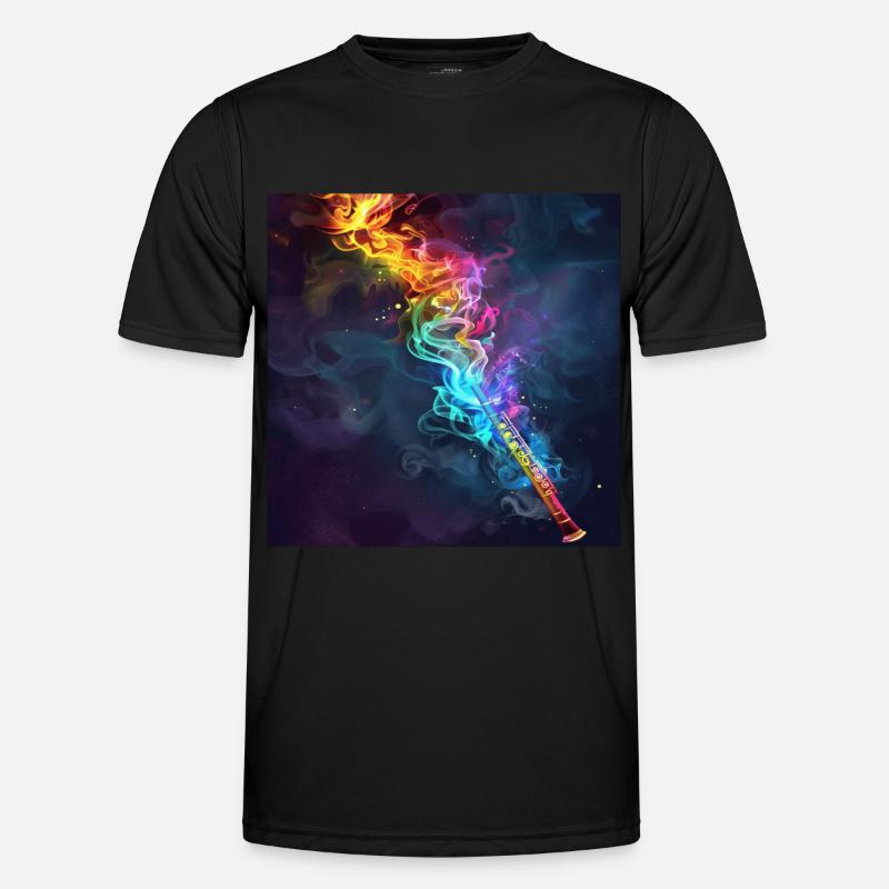 Querflöte Männer Funktions-T-Shirt
