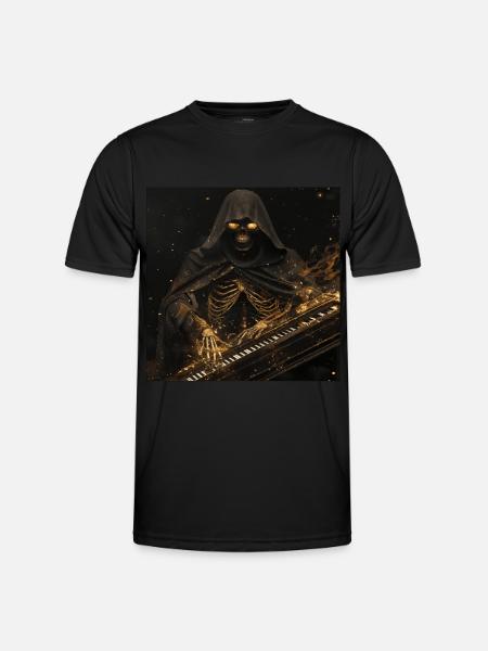 Klavier - Männer Funktions-T-Shirt - Schwarz