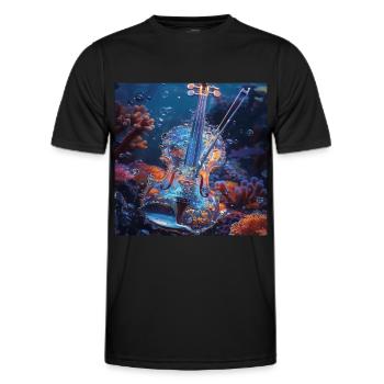 Violine - Männer Funktions-T-Shirt - Schwarz - Vorne - AI Model Male 178 dark (178cm)