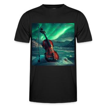 Violine - Männer Funktions-T-Shirt - Schwarz - Vorne - AI Model Male 178 dark (178cm)