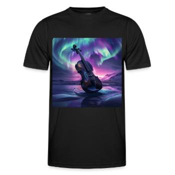 Violine - Männer Funktions-T-Shirt - Schwarz - Vorne - AI Model Male 178 dark (178cm)