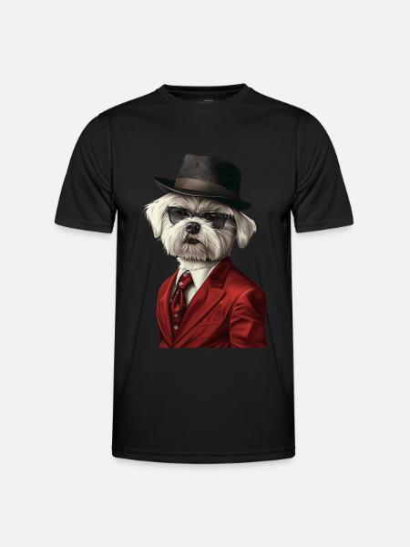 Maltesisch - Männer Funktions-T-Shirt - Schwarz