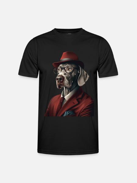 Weimaraner - Männer Funktions-T-Shirt - Schwarz