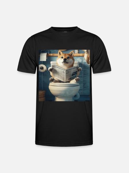 Shiba Inu - Männer Funktions-T-Shirt - Schwarz