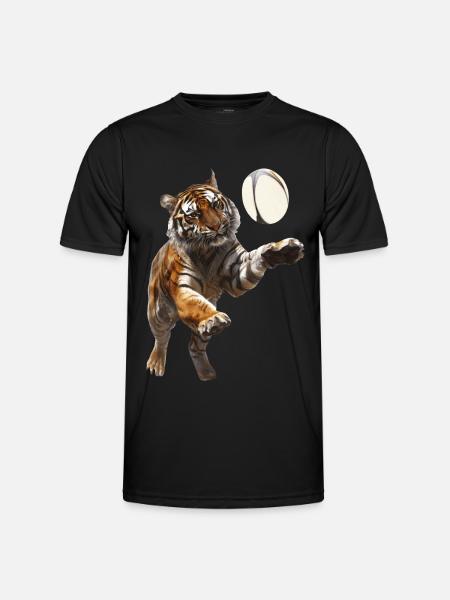 Tiger - Männer Funktions-T-Shirt - Schwarz