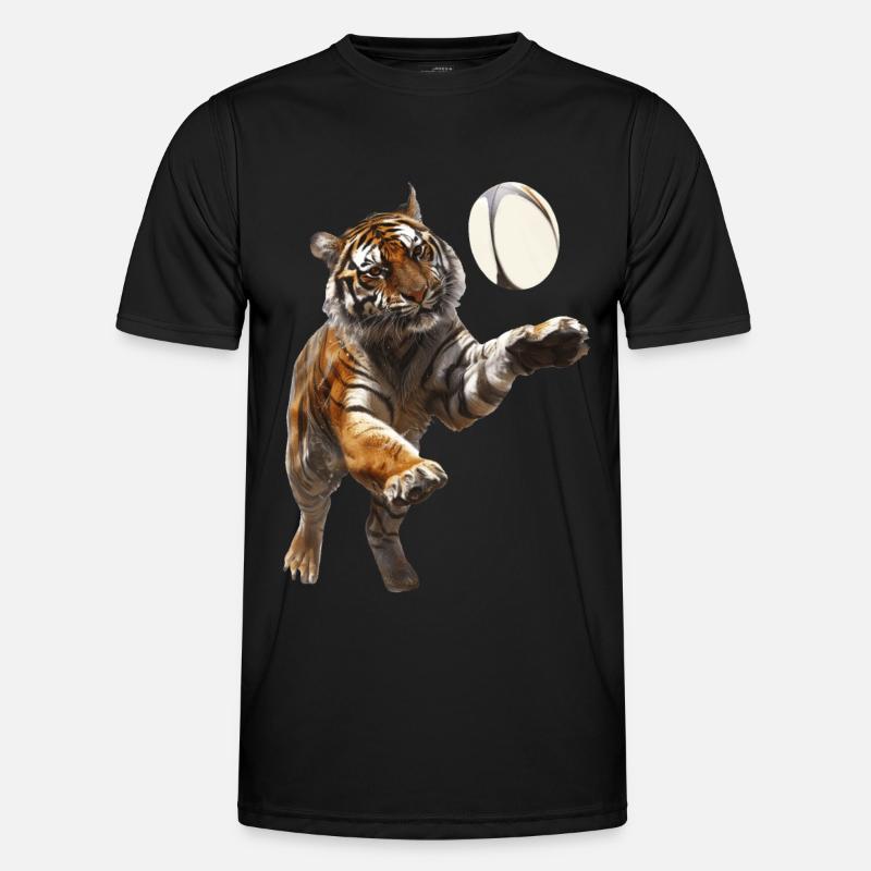Tiger - Männer Funktions-T-Shirt - Schwarz