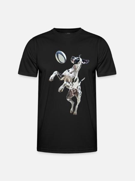 Deutsche Dogge - Männer Funktions-T-Shirt - Schwarz