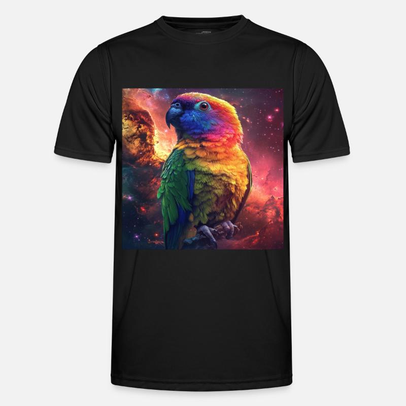 Sittiche - Männer Funktions-T-Shirt - Schwarz