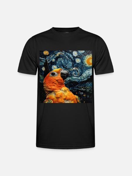 Sittiche - Männer Funktions-T-Shirt - Schwarz