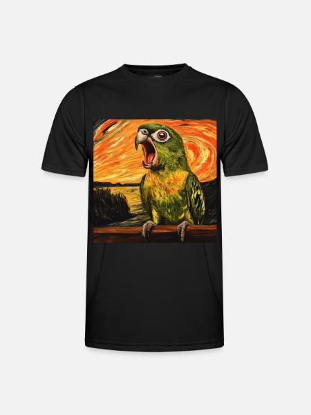Sittiche - Männer Funktions-T-Shirt - Schwarz