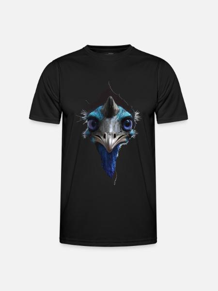 Kasuar - Männer Funktions-T-Shirt - Schwarz