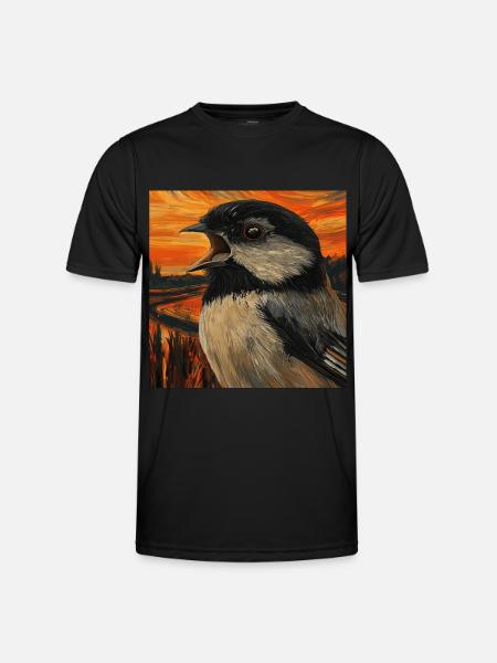 Meise - Männer Funktions-T-Shirt - Schwarz