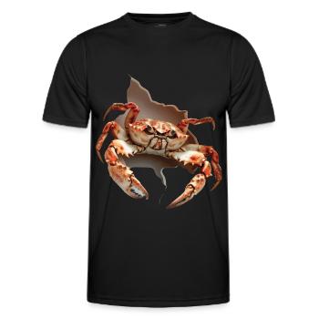 Krabbe - Männer Funktions-T-Shirt - Schwarz - Vorne - AI Model Male 178 dark (178cm)