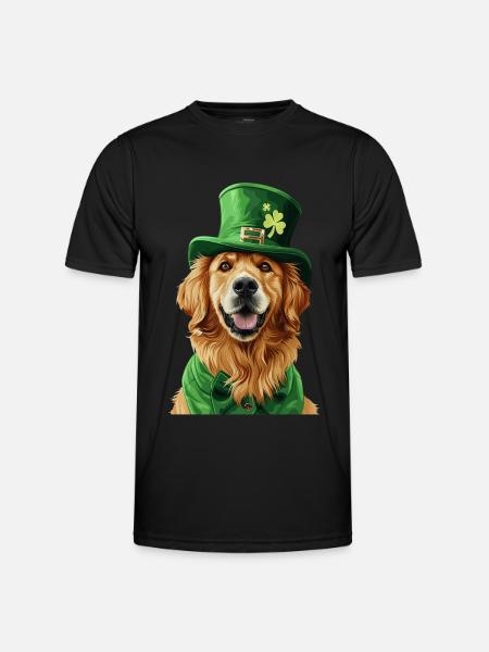 Golden Retriever - Männer Funktions-T-Shirt - Schwarz