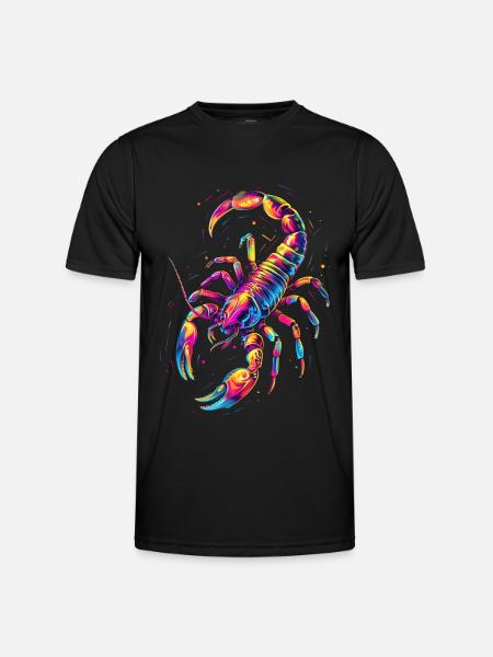 Skorpion - Männer Funktions-T-Shirt - Schwarz
