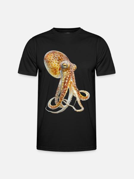 Tintenfisch - Männer Funktions-T-Shirt - Schwarz