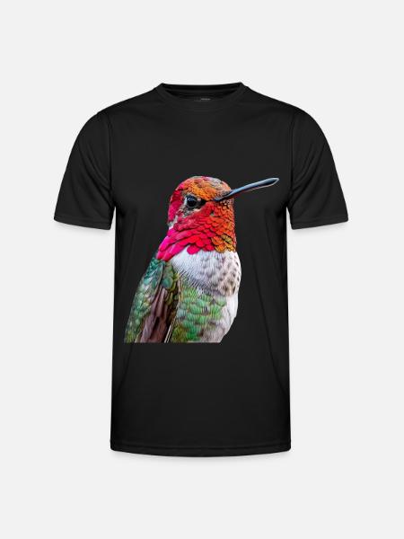 Kolibri - Männer Funktions-T-Shirt - Schwarz