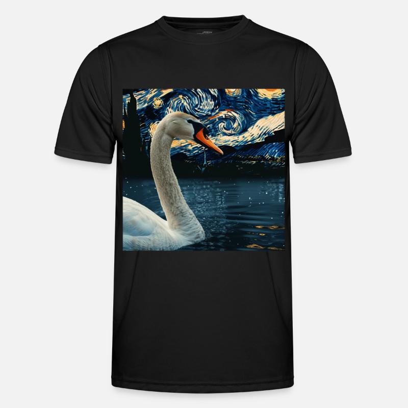 Schwan Männer Funktions-T-Shirt