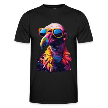 Geier - Männer Funktions-T-Shirt - Schwarz - Vorne - AI Model Male 178 dark (178cm)