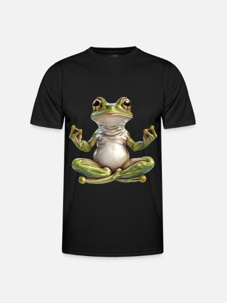 Frosch - Männer Funktions-T-Shirt - Schwarz