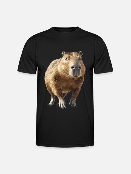 Wasserschwein - Männer Funktions-T-Shirt - Schwarz