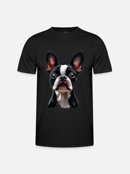 Boston Terrier - Männer Funktions-T-Shirt - Schwarz