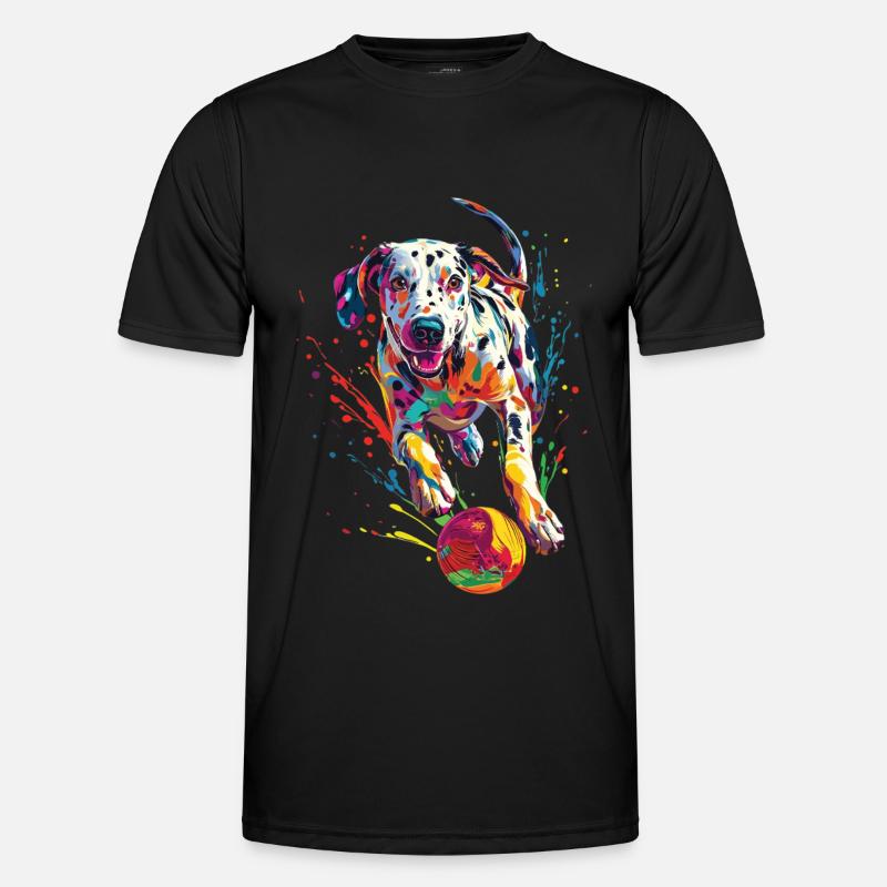 Dalmatiner - Männer Funktions-T-Shirt - Schwarz