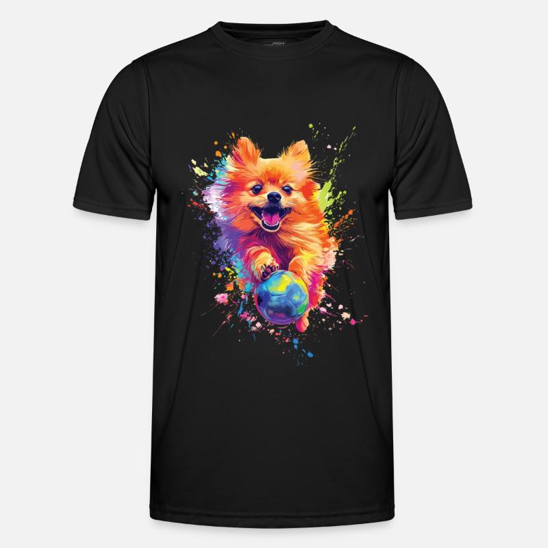 Zwergspitz Männer Funktions-T-Shirt