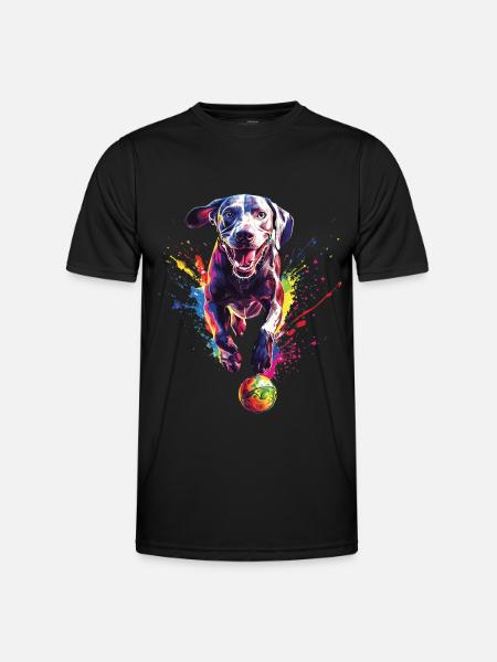 Weimaraner - Männer Funktions-T-Shirt - Schwarz