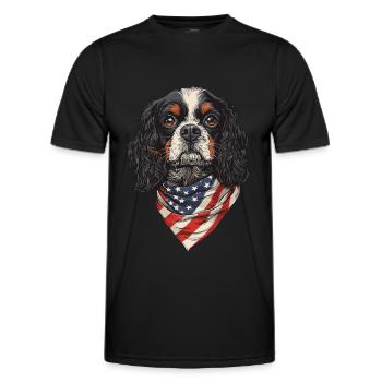 Cavalier King Charles - Männer Funktions-T-Shirt - Schwarz - Vorne - AI Model Male 178 dark (178cm)