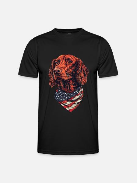 Irish Setter - Männer Funktions-T-Shirt - Schwarz