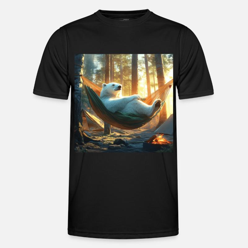 Eisbär - Männer Funktions-T-Shirt - Schwarz