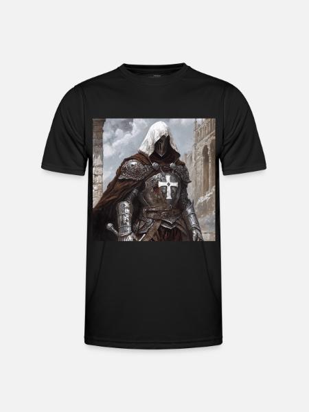Soldat Krieger - Männer Funktions-T-Shirt - Schwarz