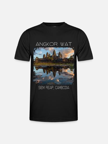 Angkor wat - Männer Funktions-T-Shirt - Schwarz