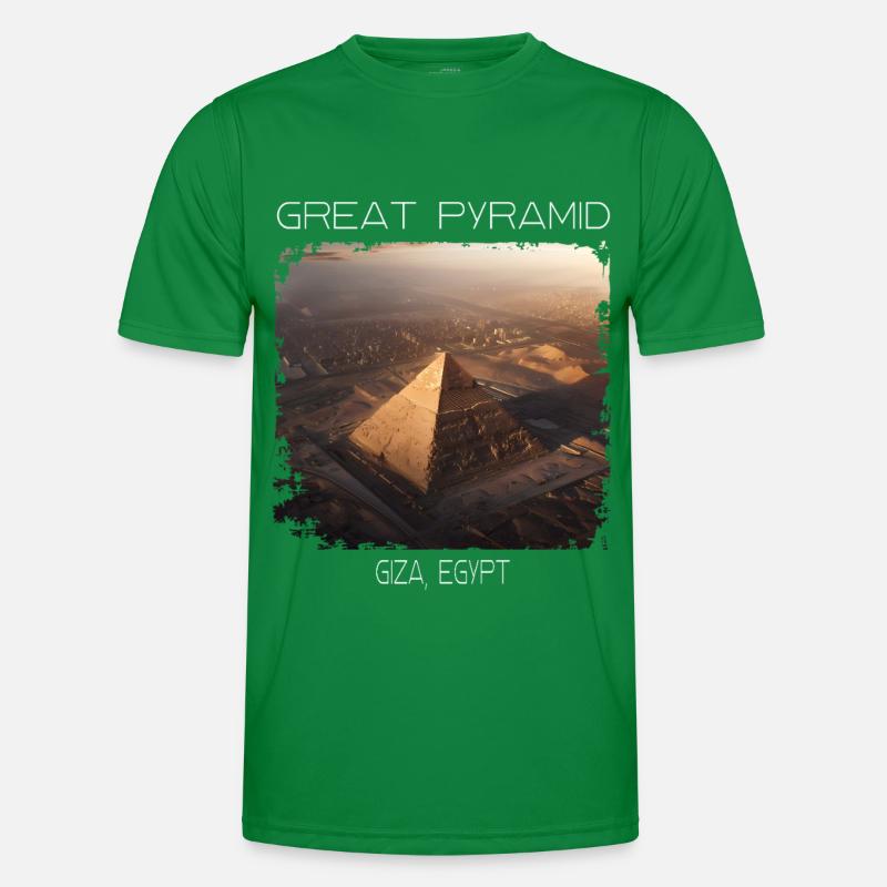 Große Pyramide Männer Funktions-T-Shirt
