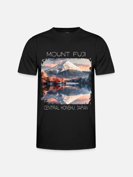 Berg Fuji - Männer Funktions-T-Shirt - Schwarz