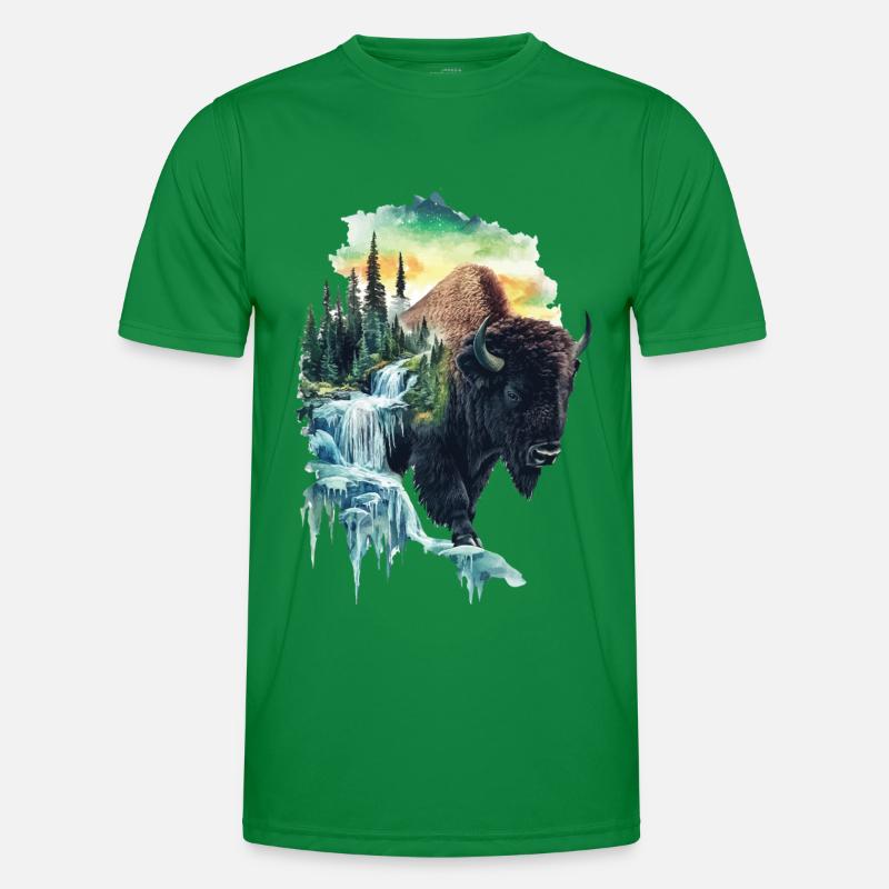 Bison Männer Funktions-T-Shirt