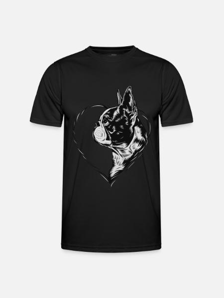 Boston Terrier - Männer Funktions-T-Shirt - Schwarz