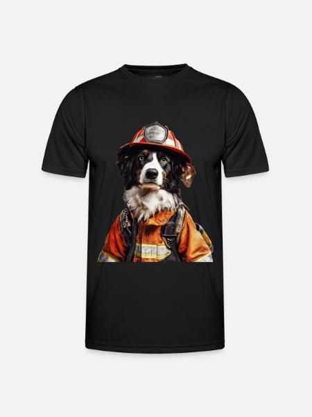 Hund - Männer Funktions-T-Shirt - Schwarz