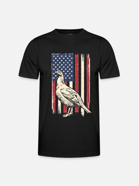 Auerhahn - Männer Funktions-T-Shirt - Schwarz