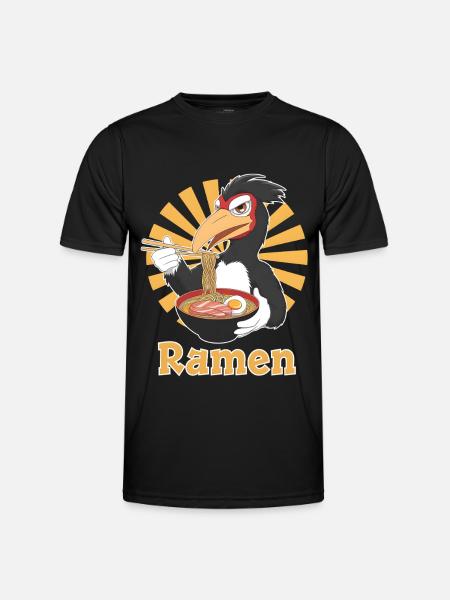 Nashornvogel - Männer Funktions-T-Shirt - Schwarz