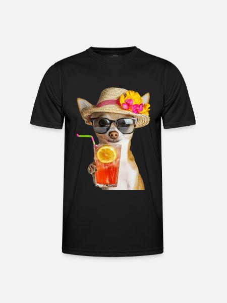 Chihuahua - Männer Funktions-T-Shirt - Schwarz
