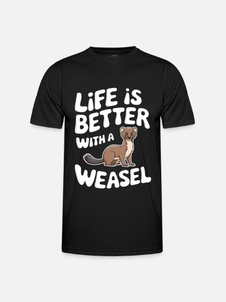 Wiesel - Männer Funktions-T-Shirt - Schwarz