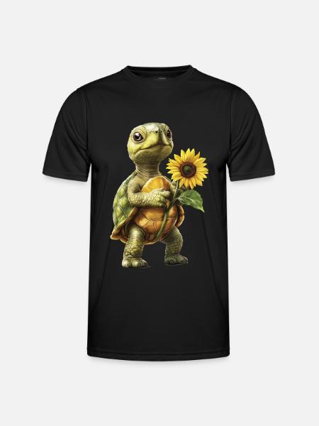 Huhn - Männer Funktions-T-Shirt - Schwarz