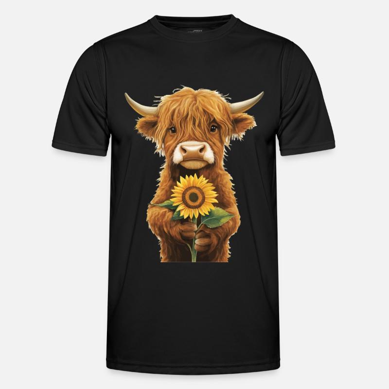 Eule - Männer Funktions-T-Shirt - Schwarz