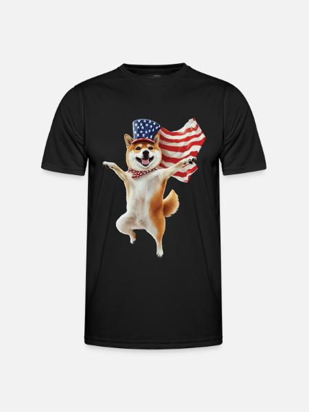 Shiba Inu - Männer Funktions-T-Shirt - Schwarz