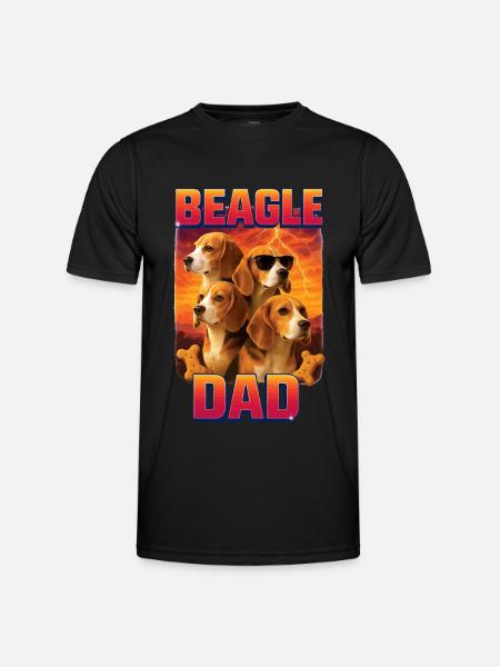 Beagle - Männer Funktions-T-Shirt - Schwarz