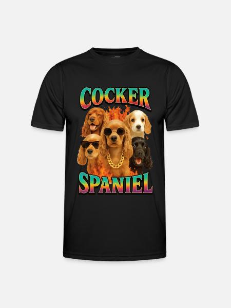 Cocker Spaniel - Männer Funktions-T-Shirt - Schwarz
