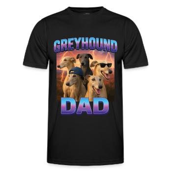 Windhund - Männer Funktions-T-Shirt - Schwarz - Vorne - AI Model Male 178 dark (178cm)