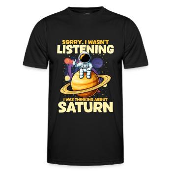 Saturne - T-shirt sport Homme - noir - Devant - AI Model Male 178 dark (178cm)